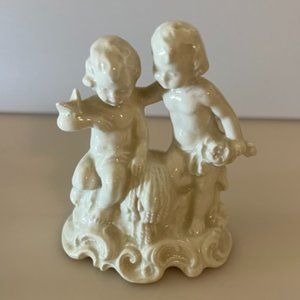 Western Gremany White Cherubs Figurine Stamped GM 597